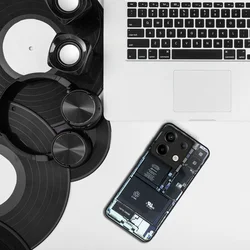 Xiaomi Redmi Note 13 5G telefontok - Tech design1 - mintás műanyag hátlap tok, szilikon kerettel-2