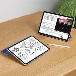 Tablettok iPad Air 13 (2024, 13 coll) - ESR REBOUND levendula smart case ceruza tartóval, mágneses rögzítéssel-4