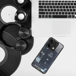 Xiaomi Poco X6 5G telefontok - Tech design2 - mintás műanyag hátlap tok, szilikon kerettel-2