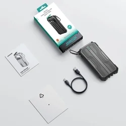 Joyroom L016 powerbank - fekete power bank 10000mAh, beépített MicroUSB/Type-C/Lightning/USB kábelekkel-6