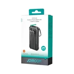 Joyroom L016 powerbank - fekete power bank 10000mAh, beépített MicroUSB/Type-C/Lightning/USB kábelekkel-7