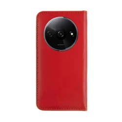 Xiaomi Redmi A3 telefontok - Tactical Field piros szilikon keretes könyvtok mágneses ráhajtófüllel-1