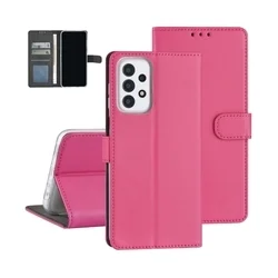 Samsung Galaxy A23 5G telefontok - Hot pink ráhajtófüles könyvtok-3