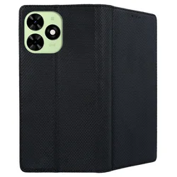 TECNO Spark Go 2024 telefontok - fekete mágneses szilikon keretes könyvtok ﻿-2