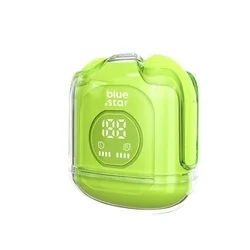 Bluestar TWS Mini Fi22 headset - átlátszó / zöld bluetooth headset, töltő tokkal ﻿-4