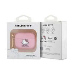 Airpods PRO 2 tartó: Hello Kitty 3D - pink szilikon tok ﻿-3