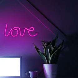 Pink LOVE Neon LED felirat 35 x 2 x 13 cm-5