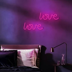 Pink LOVE Neon LED felirat 35 x 2 x 13 cm-6