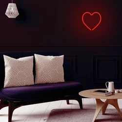 Red Hearth Neon LED felirat 20 x 2 x 21 cm-6