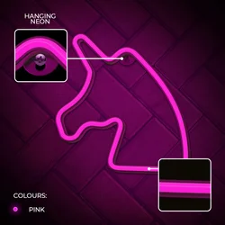 Pink UNIKORNIS Neon LED felirat 23 x 2 x 23 cm-4