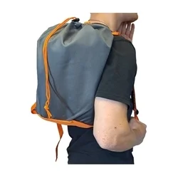 Hátizsák - Zsinóros - szürke / narancssárga hátizsák-1