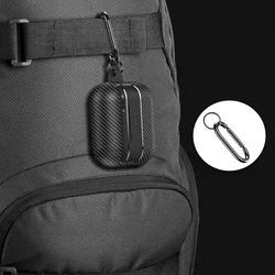 AirPods 3 tartó - Carbon mintás fekete, karabinerrel-5