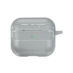 Airpods Pro 2 tartó: Carbon mintás szürke tartó, karabinerrel-1