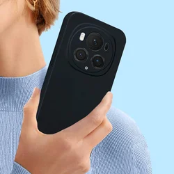 Honor Magic6 Pro telefontok - PASTEL - fekete szilikon hátlap tok-2