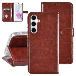 Samsung Galaxy A35 5G telefontok - barna ráhajtófüles könyvtok ﻿-3