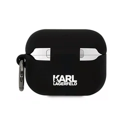 Airpods PRO 1 tartó: Karl Lagerfeld & Choupette 3D - fekete szilikon tok ﻿-1