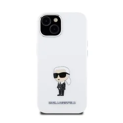 iPhone 15 telefontok - Karl Lagerfeld Ikonik - fehér hátlap tok-1