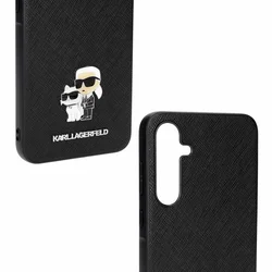 Telefontok Samsung Galaxy A35 5G - Karl Lagerfeld - Karl & Choupette - hátlap tok, fekete-3