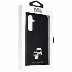 Telefontok Samsung Galaxy A35 5G - Karl Lagerfeld - Karl & Choupette - hátlap tok, fekete-5