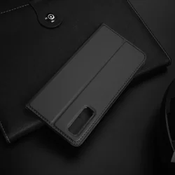 Telefontok Samsung Galaxy A70 - Dux Ducis fekete kinyitható tok-2