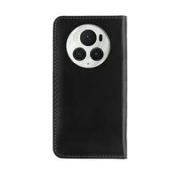 Honor Magic6 Pro telefontok - Tactical Field fekete szilikon keretes könyvtok mágneses ráhajtófüllel-1