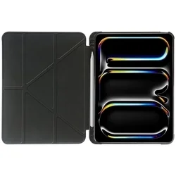 Tablettok iPad Pro 13 2024-2025 (7-8. Gen, 13 coll) - fekete ORIGAMI smart case, ceruza tartóval-5
