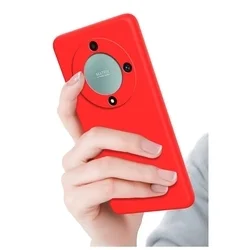 Telefontok Honor Magic5 Lite 5G - piros szilikon hátlap tok-3