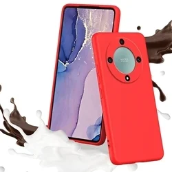 Telefontok Honor Magic5 Lite 5G - piros szilikon hátlap tok-2