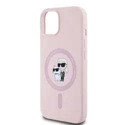 Telefontok iPhone 13 - Karl Lagerfeld KC pink magsafe kompatibilis hátlap tok-4