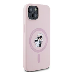 Telefontok iPhone 13 - Karl Lagerfeld KC pink magsafe kompatibilis hátlap tok-2