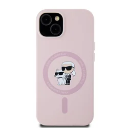 Telefontok iPhone 13 - Karl Lagerfeld KC pink magsafe kompatibilis hátlap tok-3