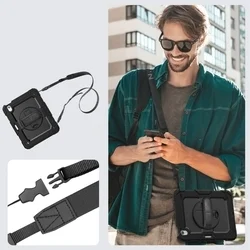 Tablettok iPad Air 6 (2024, M2, 11 coll) - SOLID360 ütésálló, kitámasztható, fekete tablet tok-5