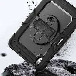 Tablettok iPad Air 6 (2024, M2, 11 coll) - SOLID360 ütésálló, kitámasztható, fekete tablet tok-7