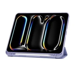 Tablettok iPad Pro 11 2024 (5. Gen, 11 coll) - lila smart case, ceruza tartóval-5