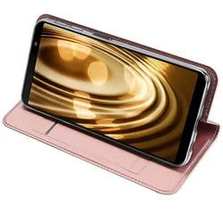Telefontok Samsung Galaxy A50 - Dux Ducis rosegold flipcover tok-5