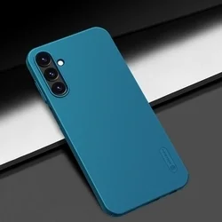 Samsung Galaxy A15 4G / 5G telefontok - Nillkin Super Frosted - kék hátlap tok-5