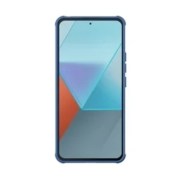 Xiaomi Poco X6 5G telefontok - Nillkin csúsztatható kameravédős kék hátlap tok-2