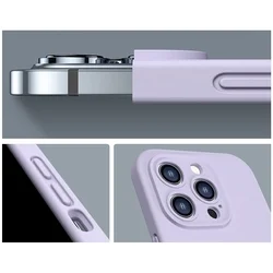 iPhone 12 Pro Max telefontok - PASTEL - liláskék szilikon hátlap tok-2