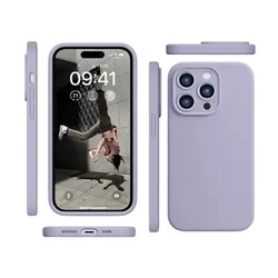 iPhone 13 Pro telefontok - PASTEL - liláskék szilikon hátlap tok-1