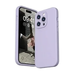 iPhone 13 Pro telefontok - PASTEL - liláskék szilikon hátlap tok-3