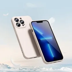 iPhone 13 Pro telefontok - PASTEL - csontfehér szilikon hátlap tok-2