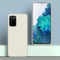 Samsung Galaxy A03s telefontok - PASTEL - csontfehér szilikon hátlap tok-2