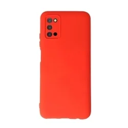 Samsung Galaxy A03s telefontok - PASTEL - piros szilikon hátlap tok-1