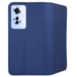 Oppo Reno11 F 5G telefontok - kék mágneses szilikon keretes könyvtok ﻿-2