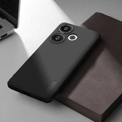 Telefontok Xiaomi Poco F6 5G - Nillkin Super Frosted - fekete hátlap tok beépített mágnessel (MagSafe tartóval kompatibilis)-6