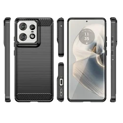 Motorola Edge 50 Pro 5G telefontok - Carbon Fiber - fekete szilikon hátlap tok ﻿-2
