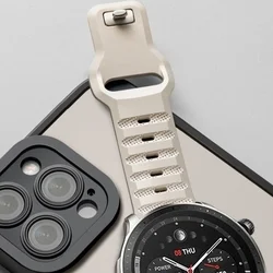Samsung Galaxy Watch7 okosóra szíj - Tech- Protect IconBand Line - homok színű szilikon szíj (szíj szélesség: 20 mm)-1