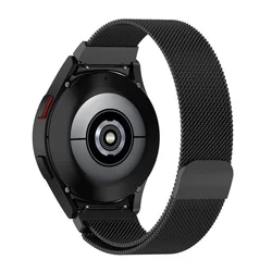 Samsung Galaxy Watch FE - TECH-PROTECT Milaneseband ”2” - mágneses fekete fémszíj (20 mm szíj szélesség)-1
