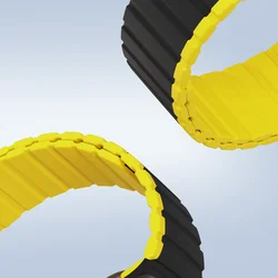 Samsung Galaxy Watch FE okosóra szíj - Dux Ducis - fekete/citromsárga mágneses szíj (szíj szélesség: 20 mm)-2