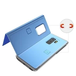 Telefontok Samsung Galaxy A70 - Kék Clear View Tok-4